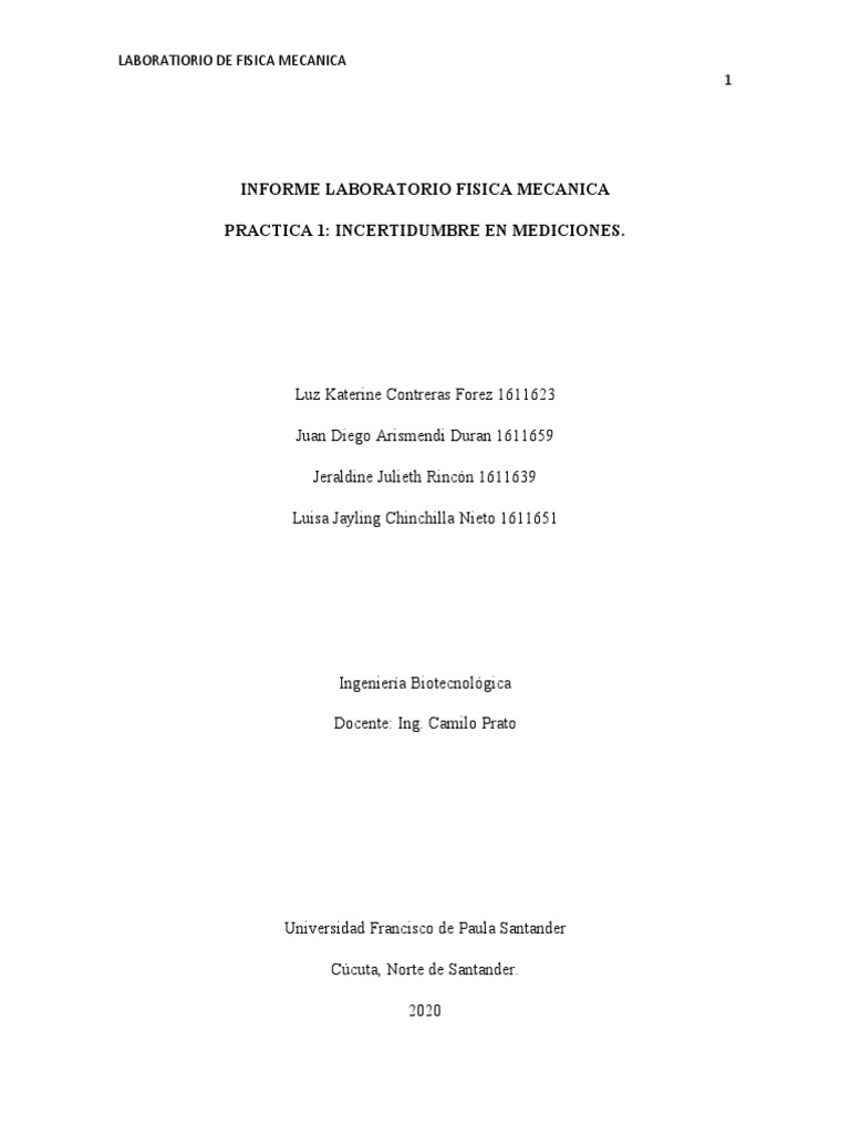 Incertidumbre en Mediciones de Física | PDF | Medición | Observación ...