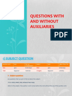 Questions With and Without Auxiliaries