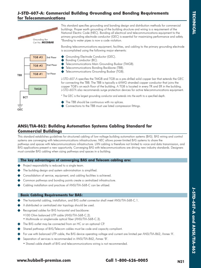 JSTD607A Commercial Building Grounding and Bonding Requirements For