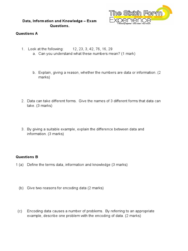 Data Questions - Lesson 1 | PDF | Teaching Methods & Materials | Computers