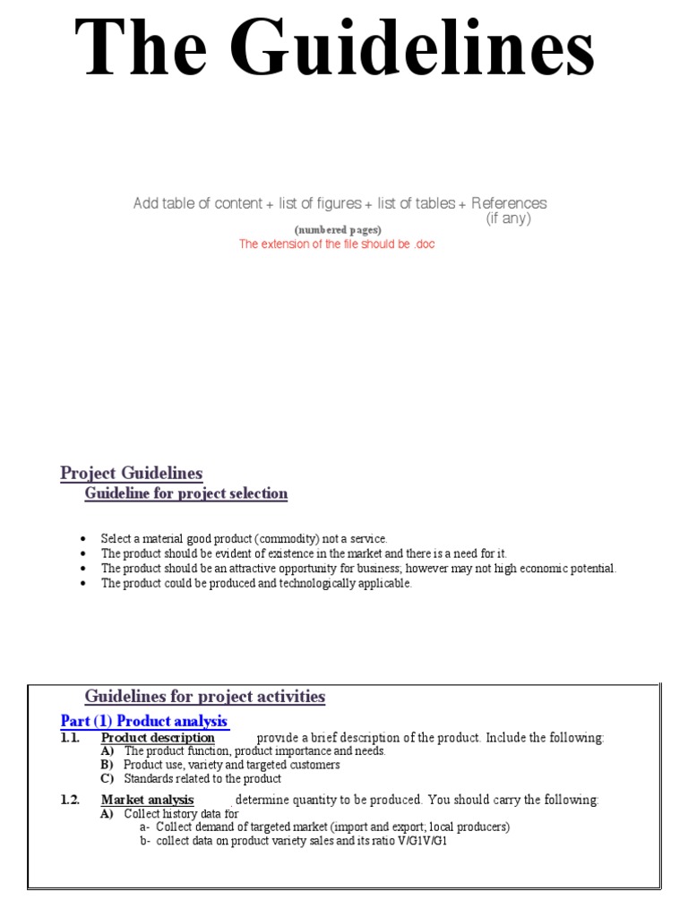 Industrial Engineering Project Guidelines | PDF | Cost–Benefit Analysis ...