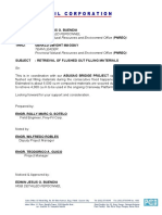 TO: Edwin Jesus O. Buendia: MGB Detailed Personnel Provincial Natural Resources and Environment Office (PNREO)