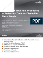 Analysis of Empirical Probability of Detection Data For Dissimilar Metal Welds