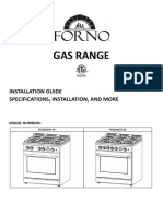 Gas Range: Installation Guide Specifications, Installation, and More