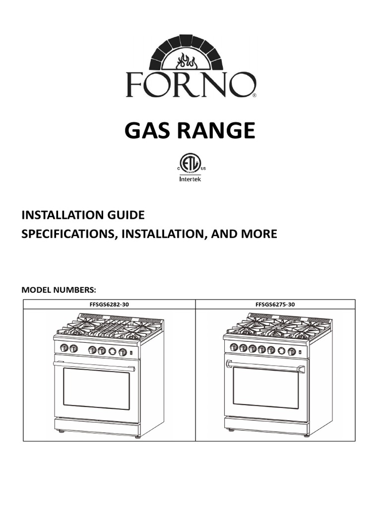 Gas Range Installation Guide Specifications, Installation, and More