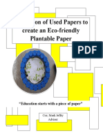 Utilization of Used Papers To Create An Eco-Friendly Plantable Paper