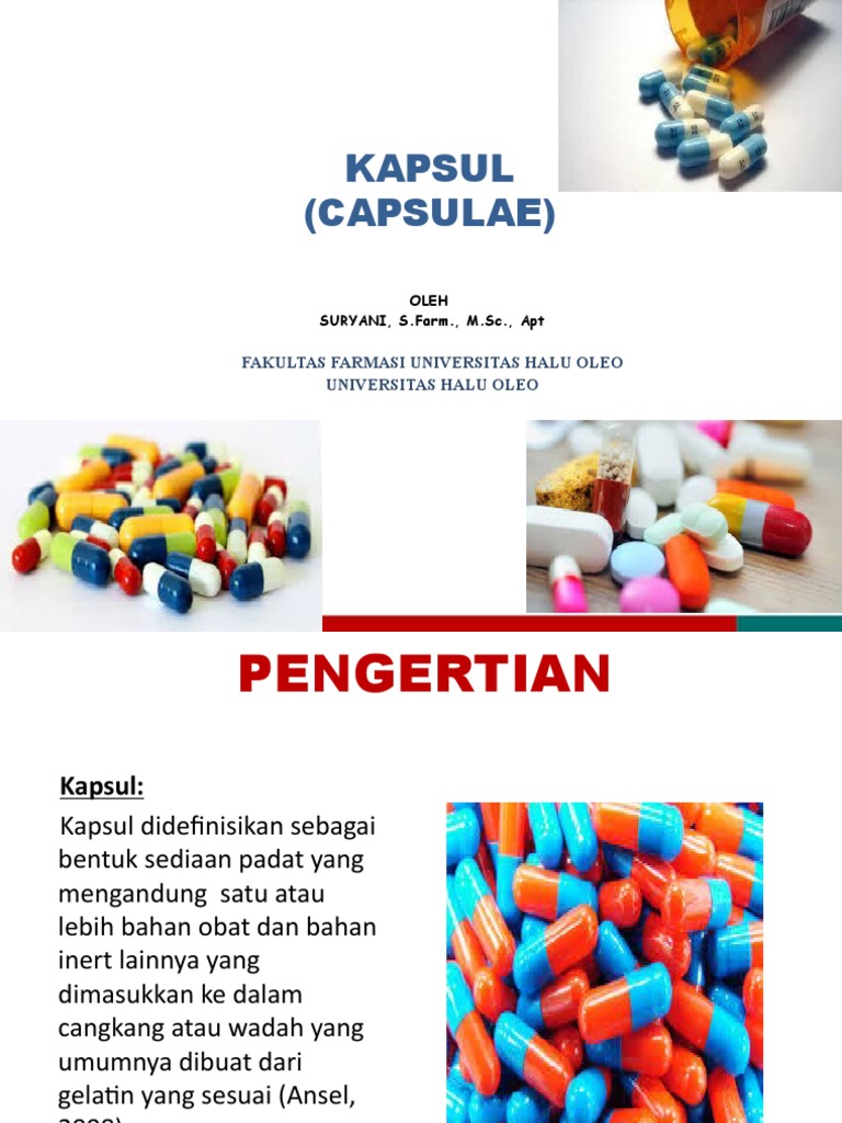 Jenis dan Proses Pembuatan Kapsul | PDF | Kesehatan Holistik