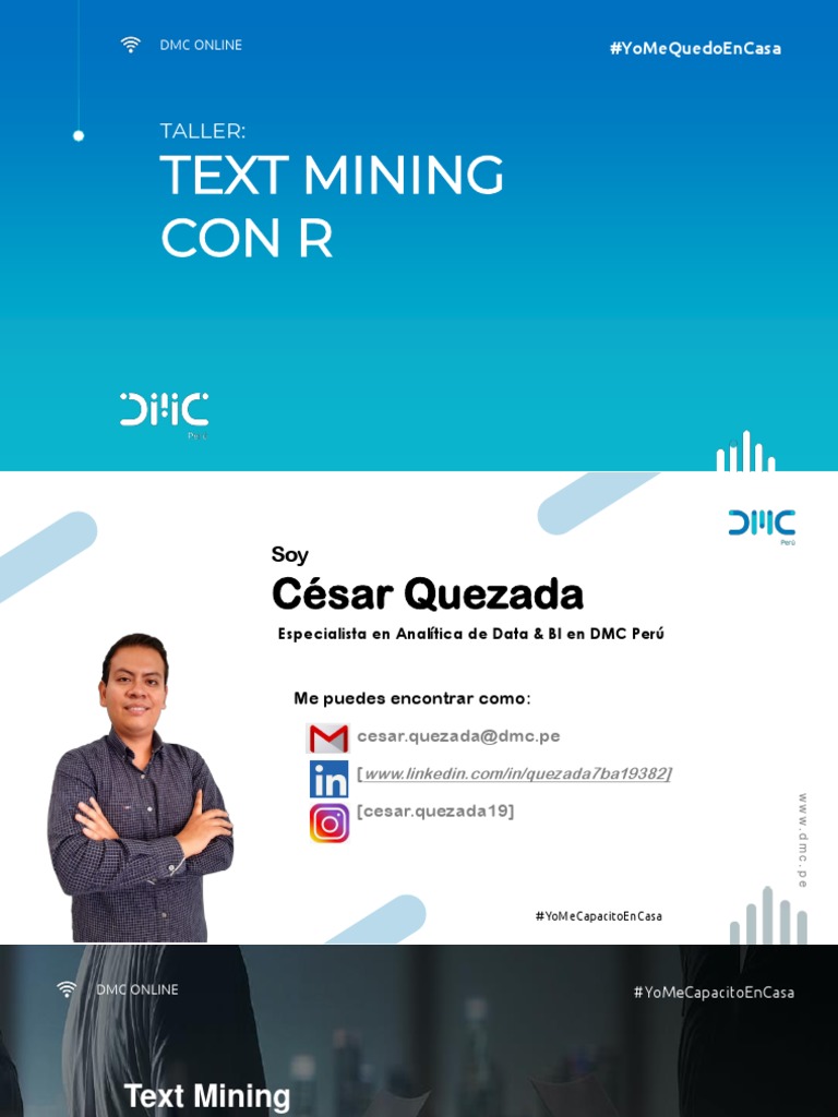Text Mining Con R - DMC ONLINE 2020 PDF | PDF | Análisis | Aprendizaje ...