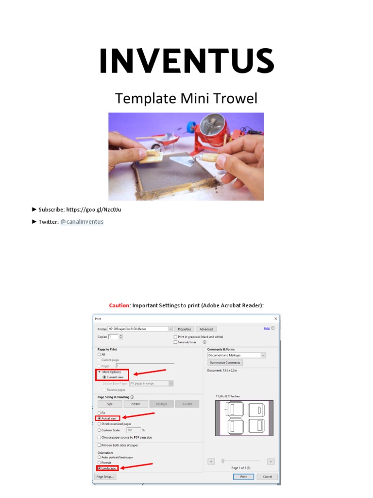 Inventus: Template Mini Trowel | PDF