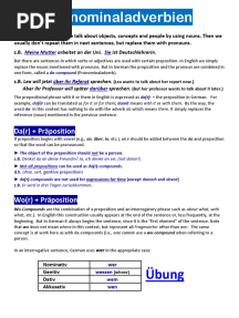 Pronominaladverbien PDF