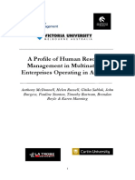 HRM Practices in Multinational Enterprises Operating in Australia