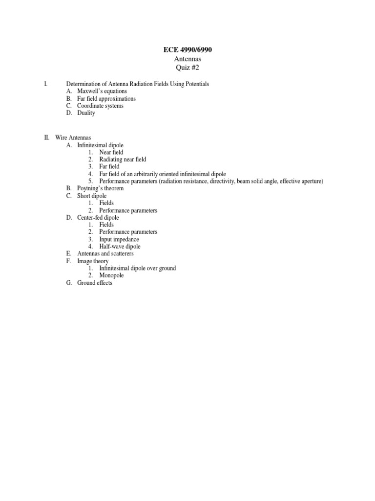 Antennas Quiz 2 PDF