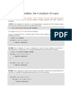 Analysis of Algorithms - Set 4 (Analysis of Loops)