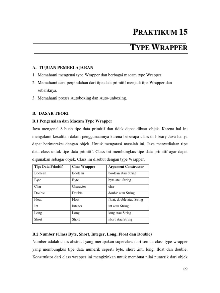 Understanding Java Wrapper Types | PDF