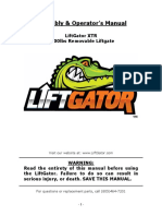 Assembly & Operator'S Manual: Liftgator XTR 1200Lbs Removable Liftgate