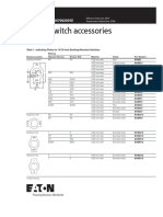 Toggle Switch Accessories: Technical Data TD07002001E