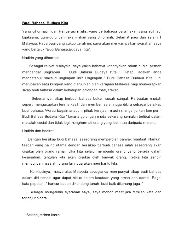 Budi Bahasa Budaya Kita Pdf