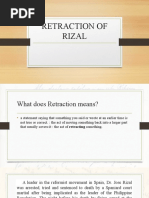 Retraction of Rizal