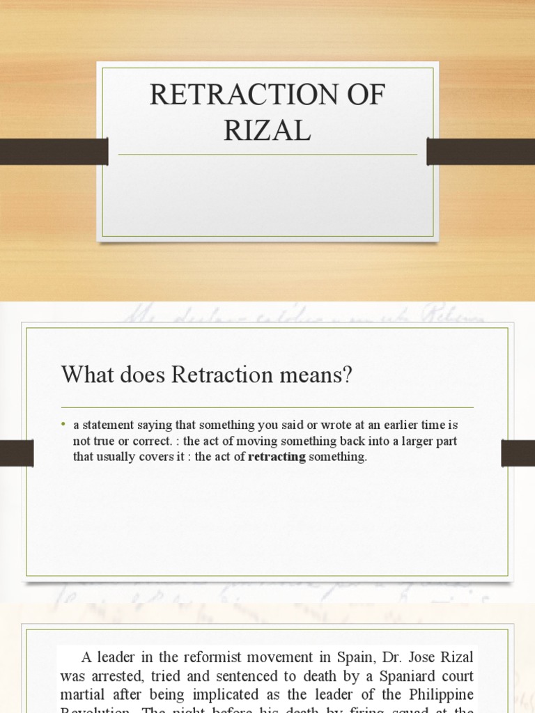 RETRACTIONOFRIZAL