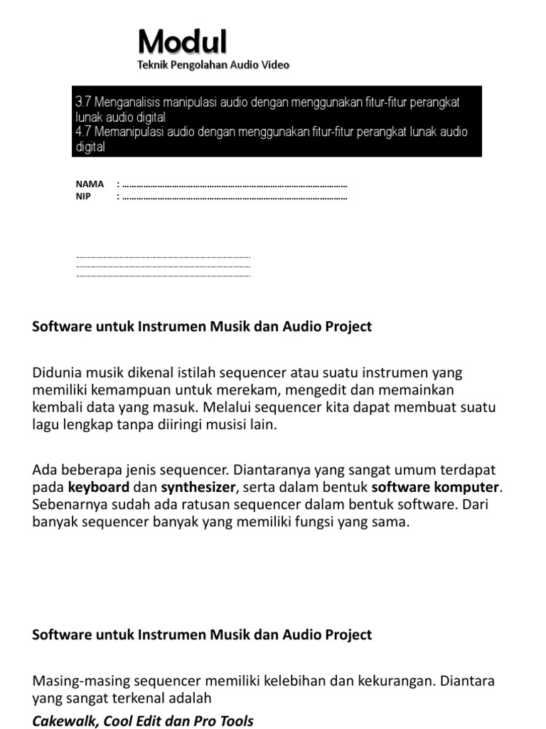 Tahapan Mixing Suara dalam Audio Editing | PDF | Komputer