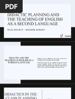 Didactic Planning and The Teaching of English As