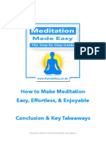 How To Make Meditation Easy, Effortless, & Enjoyable Conclusion & Key Takeaways