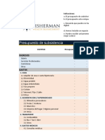 Control Presupuesto Subsistencia