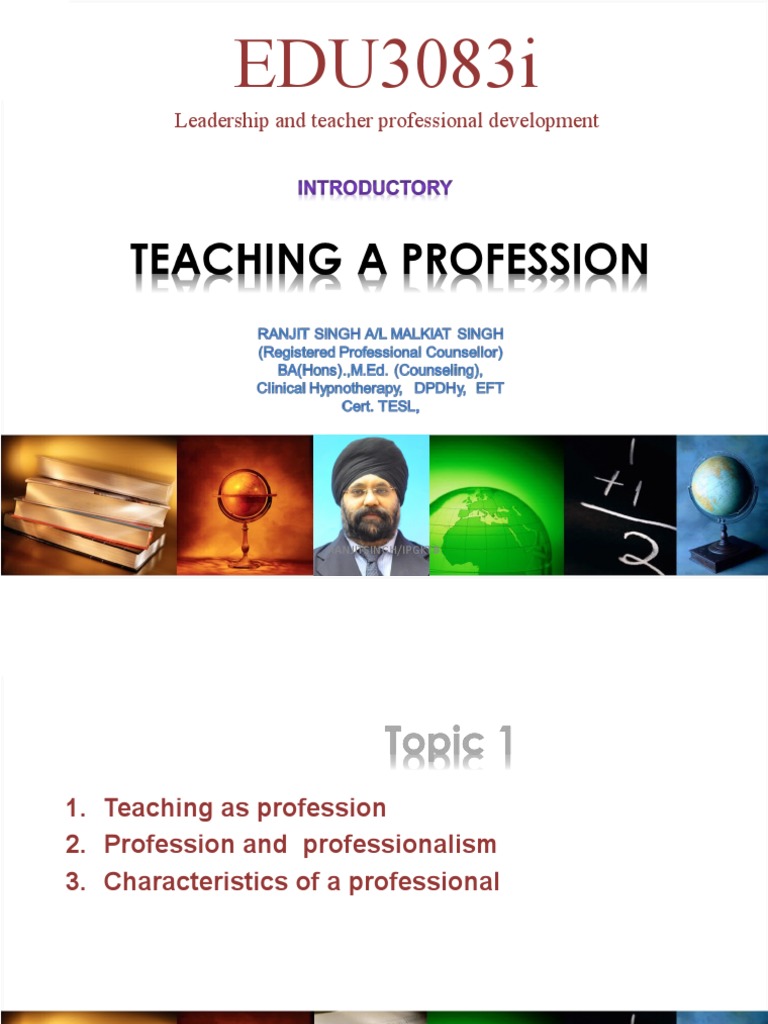 L1 Teaching As A Concept - 2020 | PDF | Profession | Teachers