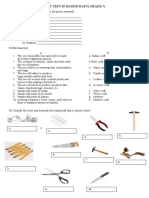 Unit Test in Handicraft (Grade 7)