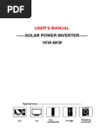 SOLAR POWER INVERTER - 1KW-6KW: User'S Manual