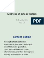 Methods of Data Collection Malar
