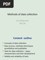 Methods of Data Collection Malar