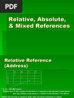 Relative, Absolute, & Mixed References