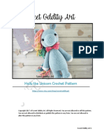 Sweet Oddity Art: Holly The Unicorn Crochet Pattern