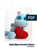 Baby Hippo Crochet Pattern: by Renatienda