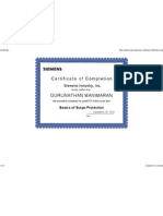 Certificate - Surege Protection