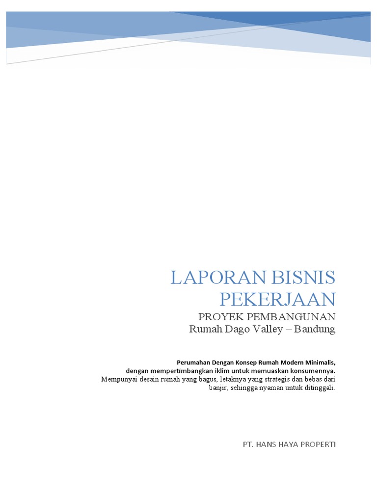 Contoh Laporan Estimasi Biaya | PDF