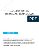 Analisis Sistem Informasi Pemasaran