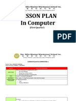 Lesson Plan in Computer