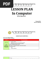 LESSON PLAN - 5th Week - Computer