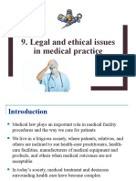 9 - Legal and Ethical Issues in Medical Practice9
