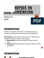 0 Vectors & 1D Kinematics