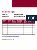 Risk Assessment Template 2019