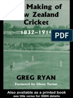The Making of New Zealand Cricket - 1832-1914 (Sport in The Global Society)