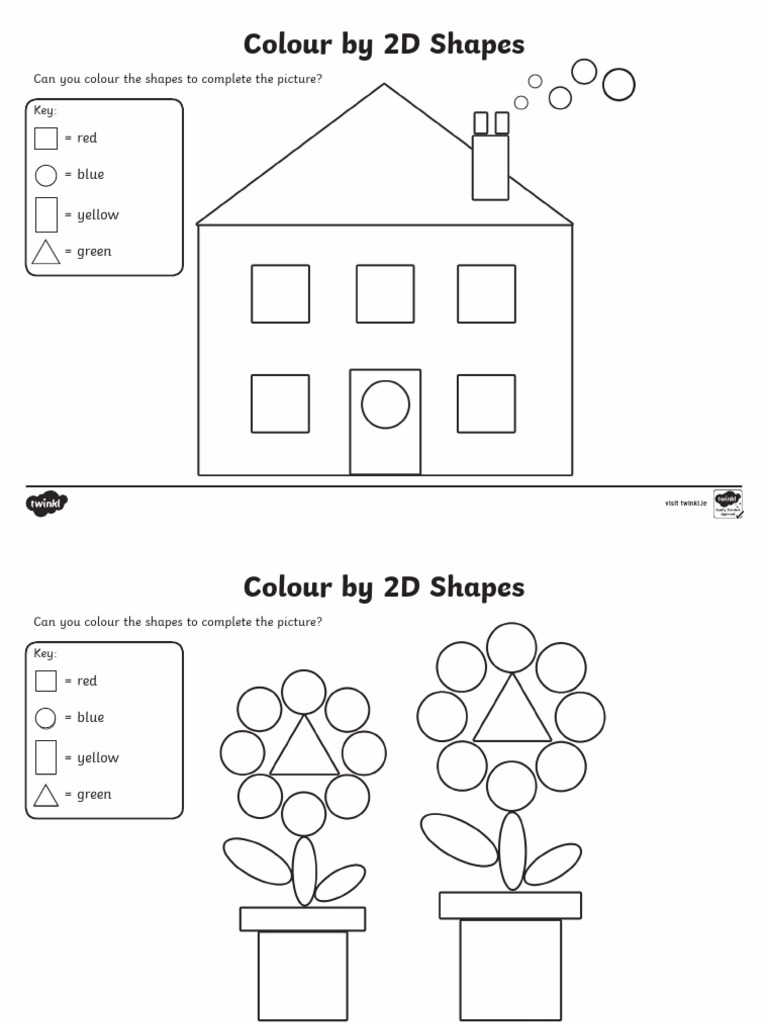 2d shape worksheet