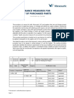 Quality Assurance Measures For Procurement of Purchased Parts