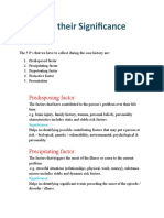 5 P's and Their Significance: Predisposing Factor