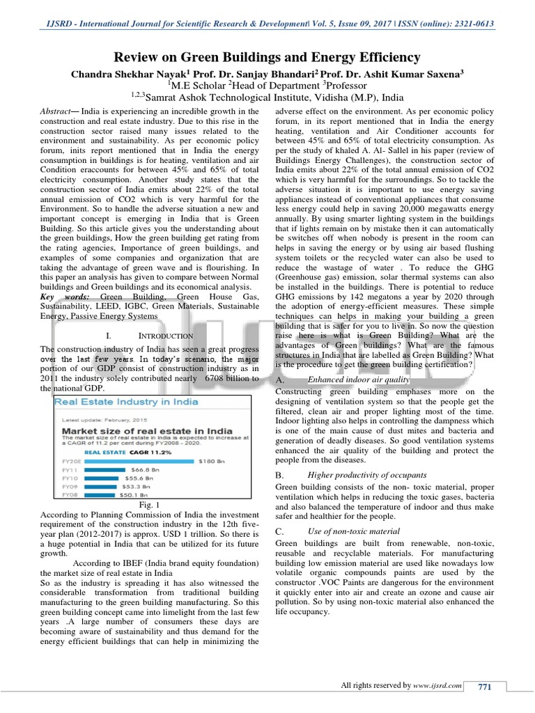 Green Buildings and Energy Efficiency Review | PDF | Green Building ...