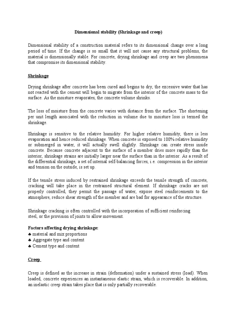 Dimensional Stability (7 David) PDF Strength Of Materials