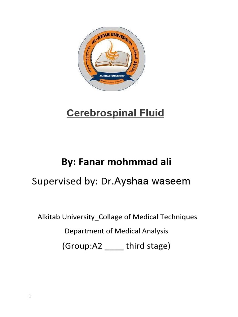 Cerebrospinal Fluid Analysis Guide | PDF | Wellness | Science & Mathematics